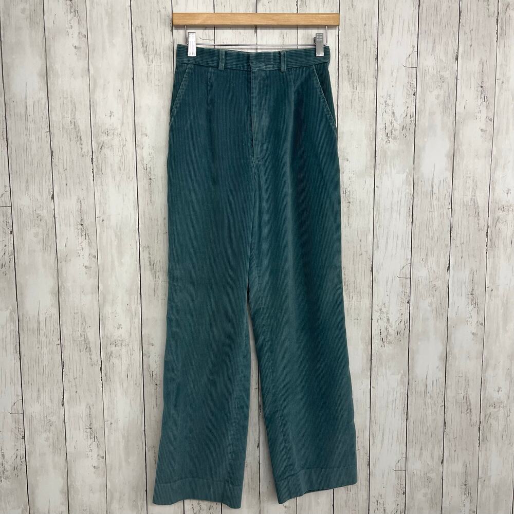 Vintage David Brooks Blue Corduroy Mom Pants Womens 6 High Rise Tapered Leg 90s